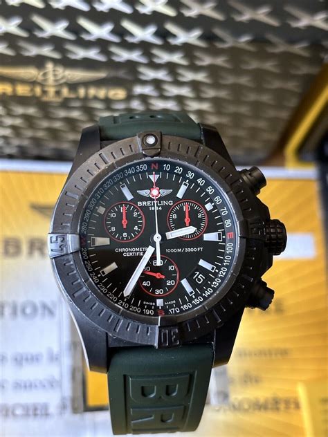 breitling avenger seawolf chrono blacksteel m73390|Breitling seawolf limited series.